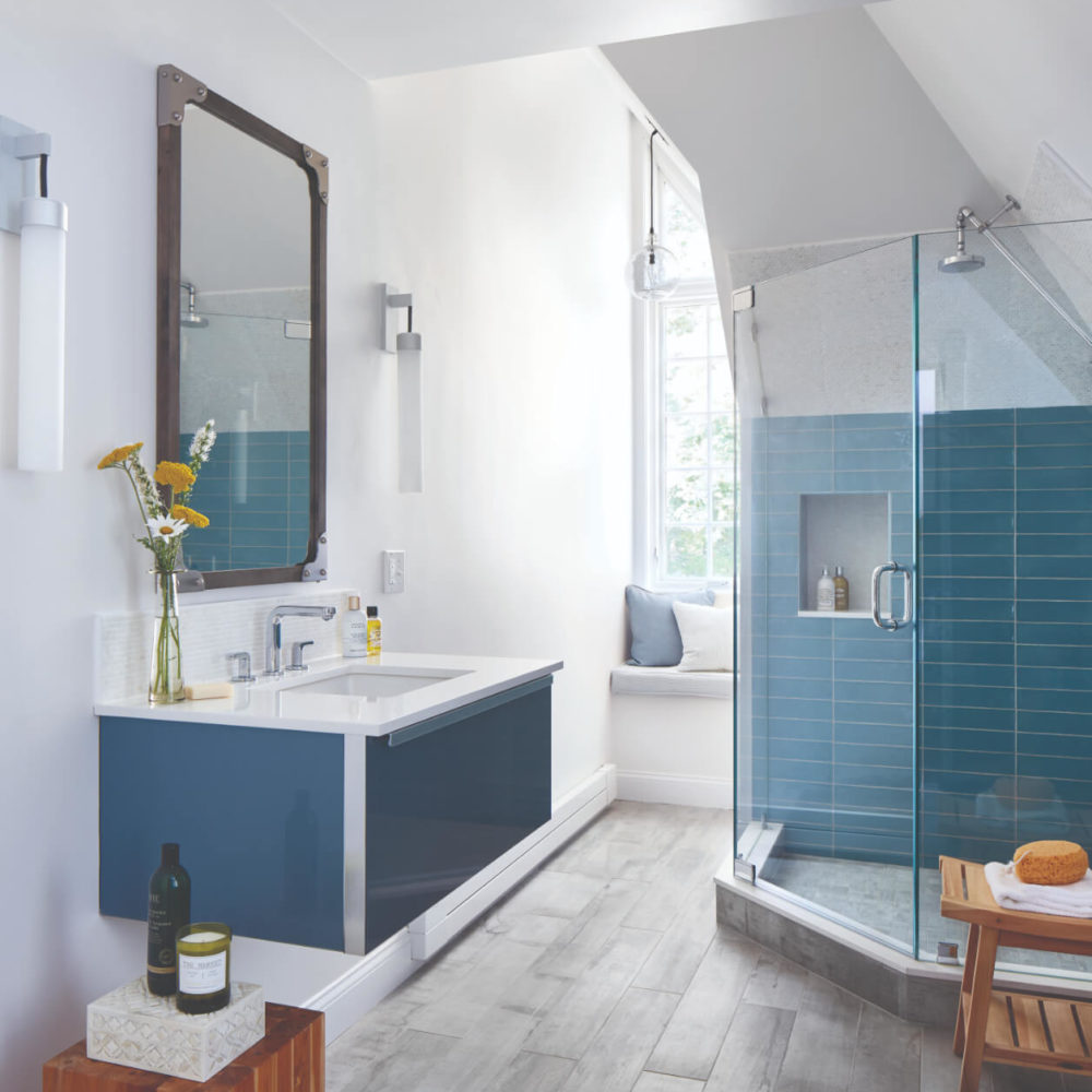 bathroom renovation - bathroom redesign - residential interior design